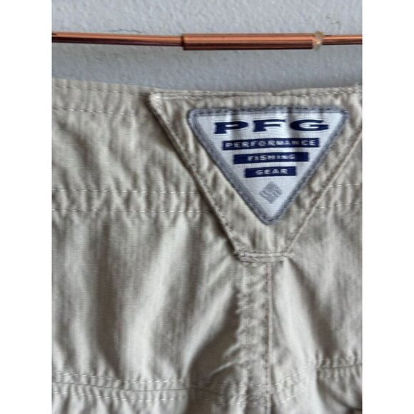 Columbia PFG Omni-Shade Mens Hiking Convertible Cargo Pants Khaki Size 32x30 - Picture 15 of 15